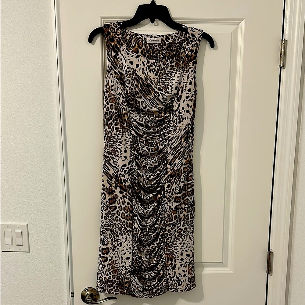 Leopard Print Sleeveless Dress